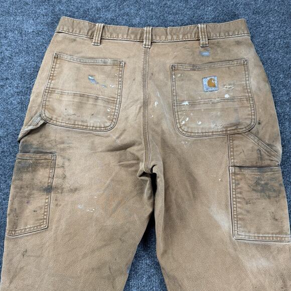 Carhartt Double Knee Pants 36x34 Relaxed Fit Utility Work Pants Distressed - Picture 5 of 11